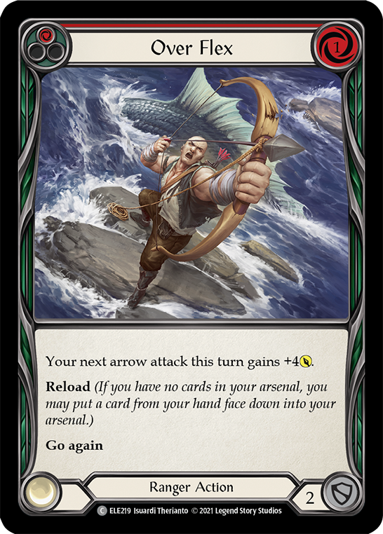 Over Flex (Red) [ELE219] (Tales of Aria)  1st Edition Rainbow Foil | Good Games Cannington
