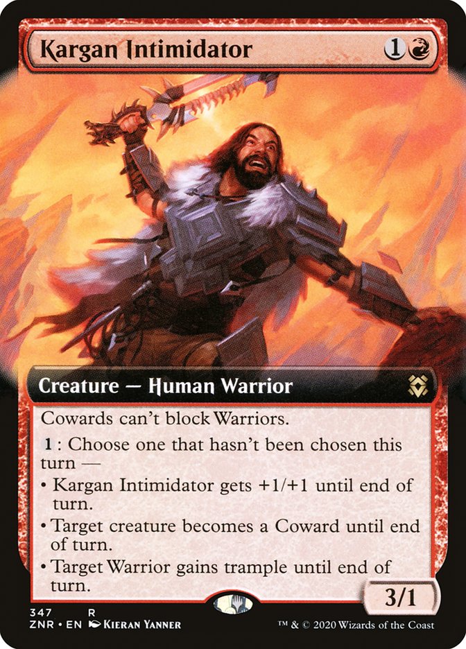 Kargan Intimidator (Extended Art) [Zendikar Rising] | Good Games Cannington