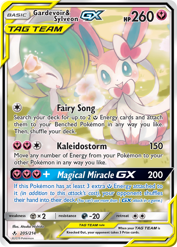 Gardevoir & Sylveon GX (205/214) [Sun & Moon: Unbroken Bonds] | Good Games Cannington