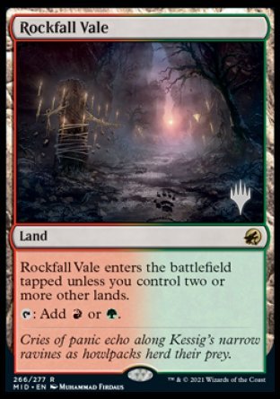 Rockfall Vale (Promo Pack) [Innistrad: Midnight Hunt Promos] | Good Games Cannington