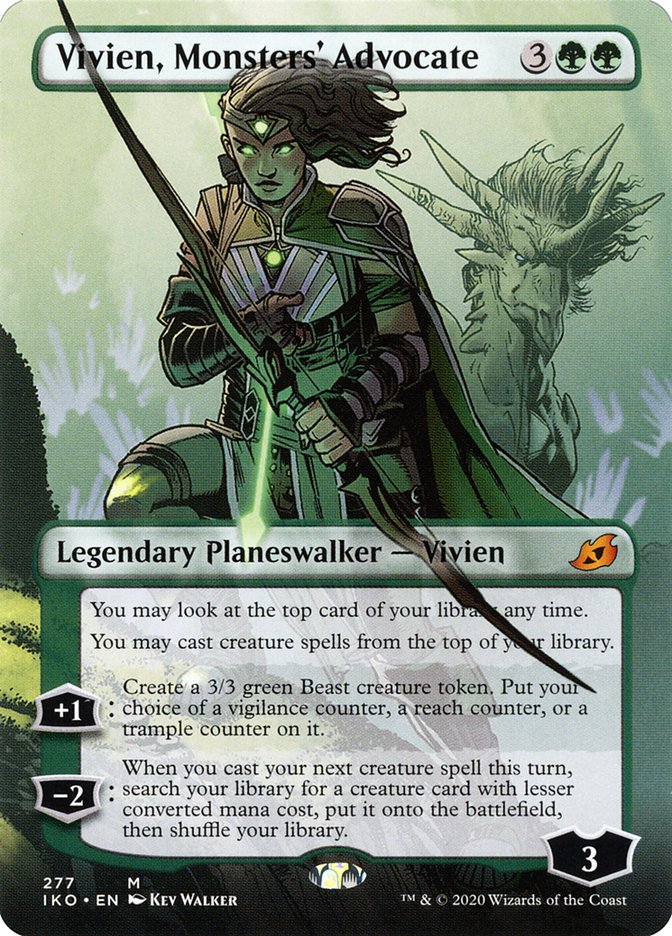 Vivien, Monsters' Advocate (Borderless) [Ikoria: Lair of Behemoths] | Good Games Cannington