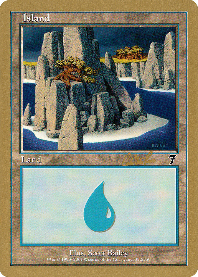 Island (cr332) (Carlos Romao) [World Championship Decks 2002] | Good Games Cannington