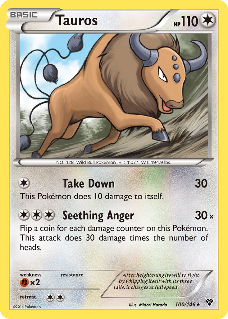 Tauros (100/146) [XY: Base Set] | Good Games Cannington