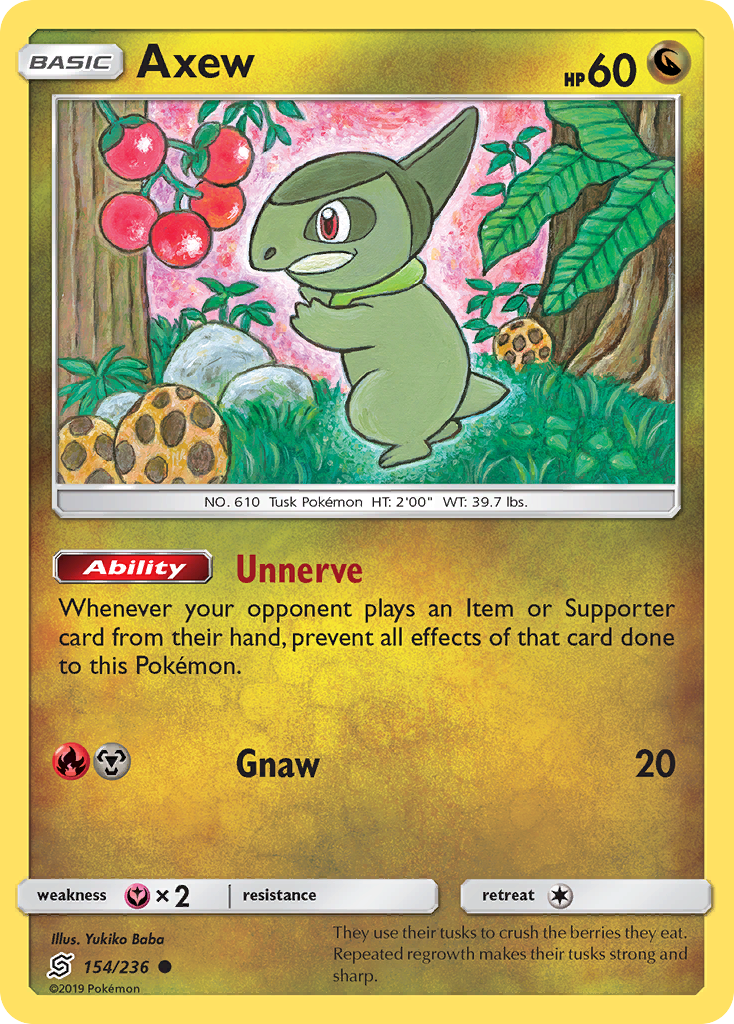 Axew (154/236) [Sun & Moon: Unified Minds] | Good Games Cannington