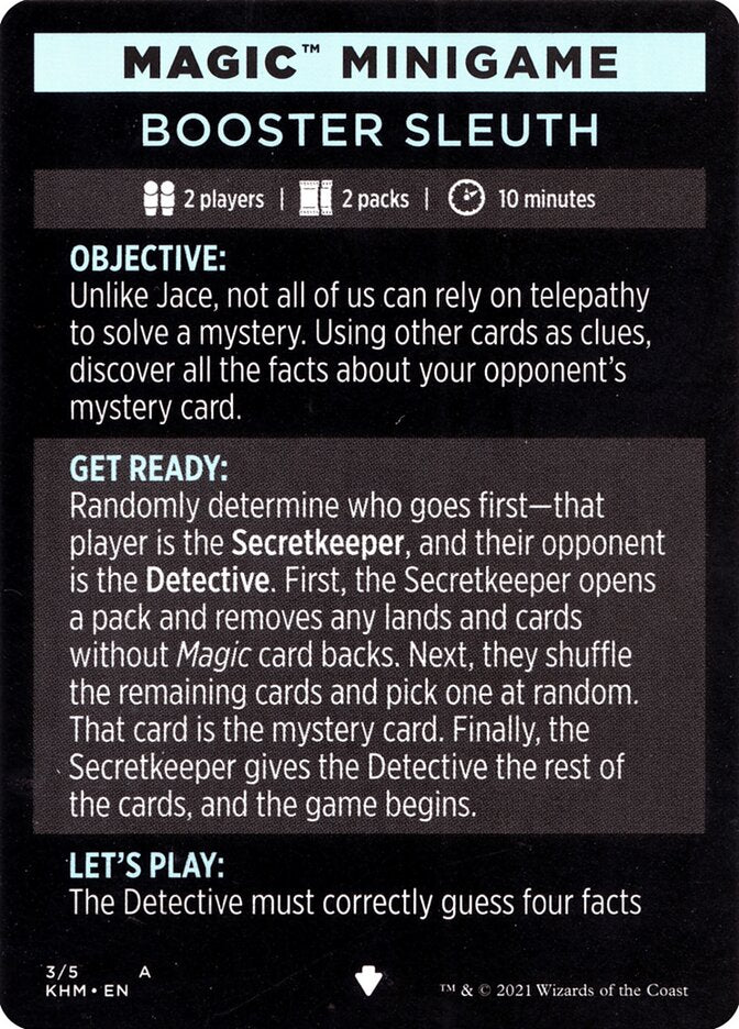 Booster Sleuth (Magic Minigame) [Kaldheim Minigame] | Good Games Cannington