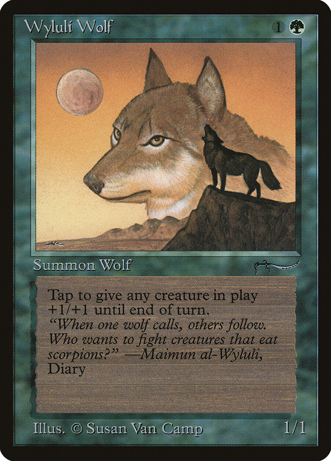Wyluli Wolf (Dark Mana Cost) [Arabian Nights] | Good Games Cannington