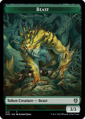 Poison Counter // Beast Double-Sided Token [Phyrexia: All Will Be One Commander Tokens] | Good Games Cannington