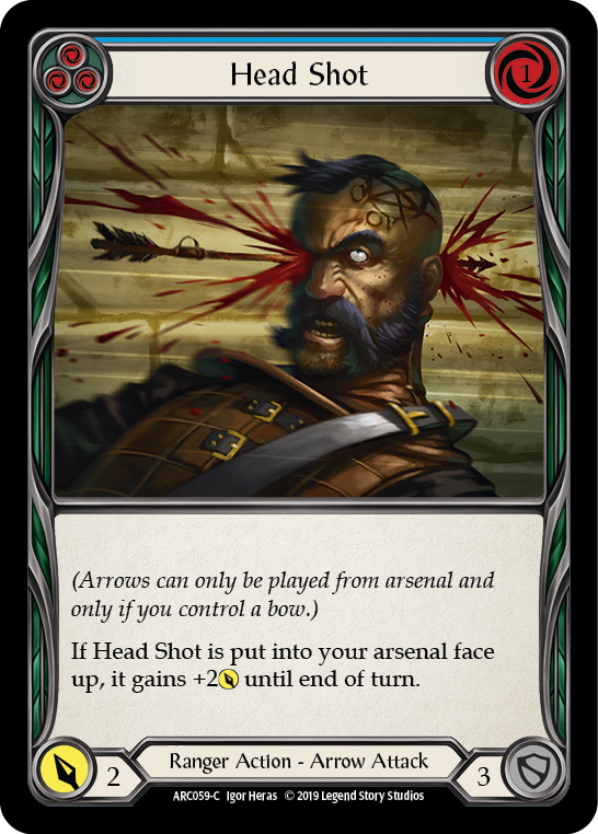 Head Shot (Blue) [ARC059-C] 1st Edition Normal | Good Games Cannington