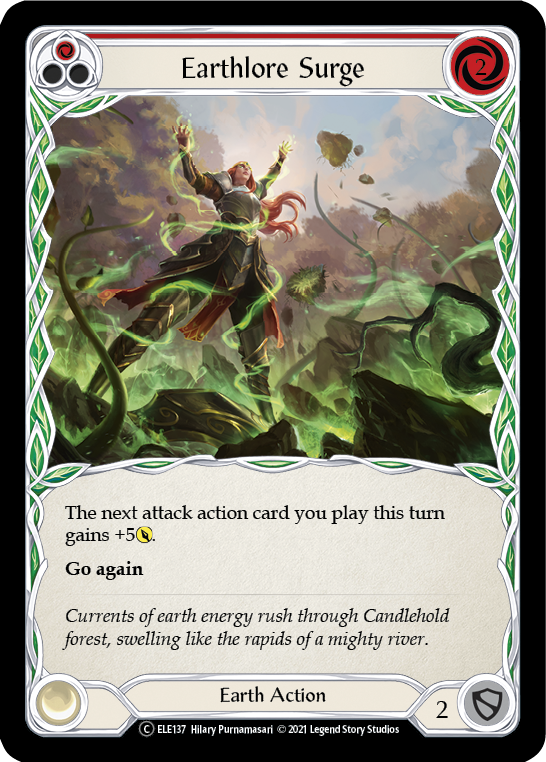 Earthlore Surge (Red) [U-ELE137] Unlimited Rainbow Foil | Good Games Cannington