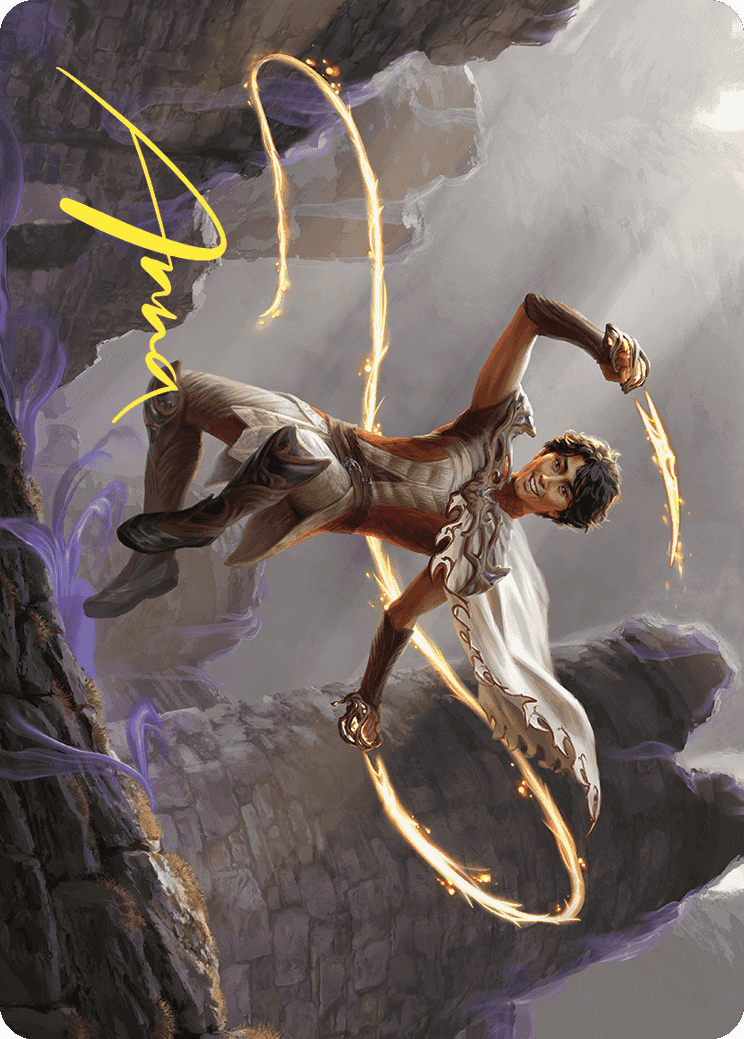 Kellan, the Fae-Blooded Art Card (Gold-Stamped Signature) [Wilds of Eldraine Art Series] | Good Games Cannington
