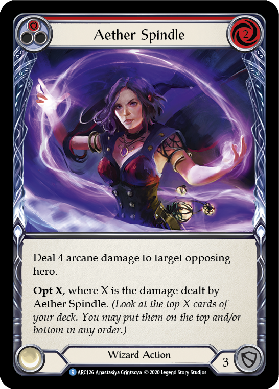 Aether Spindle (Red) [U-ARC126] Unlimited Normal | Good Games Cannington
