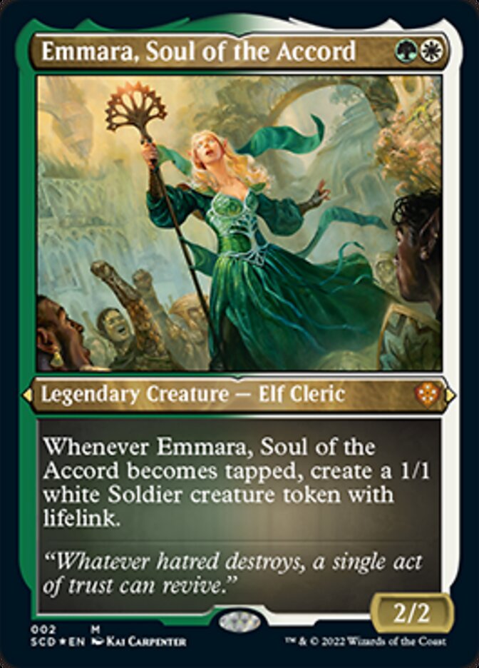Emmara, Soul of the Accord (Foil Etched) [Starter Commander Decks] | Good Games Cannington