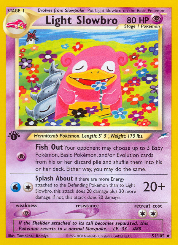Light Slowbro (51/105) [Neo Destiny 1st Edition] | Good Games Cannington