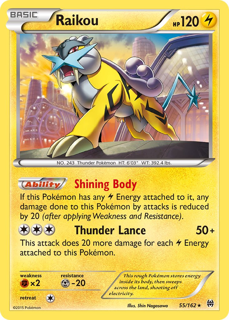 Raikou (55/162) (Cosmos Holo) (Blister Exclusive) [XY: BREAKthrough] | Good Games Cannington