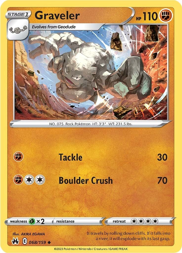 Graveler (068/159) [Sword & Shield: Crown Zenith] | Good Games Cannington