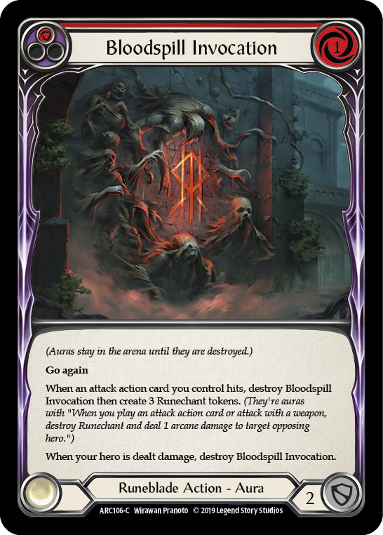 Bloodspill Invocation (Red) [ARC106-C] 1st Edition Normal | Good Games Cannington