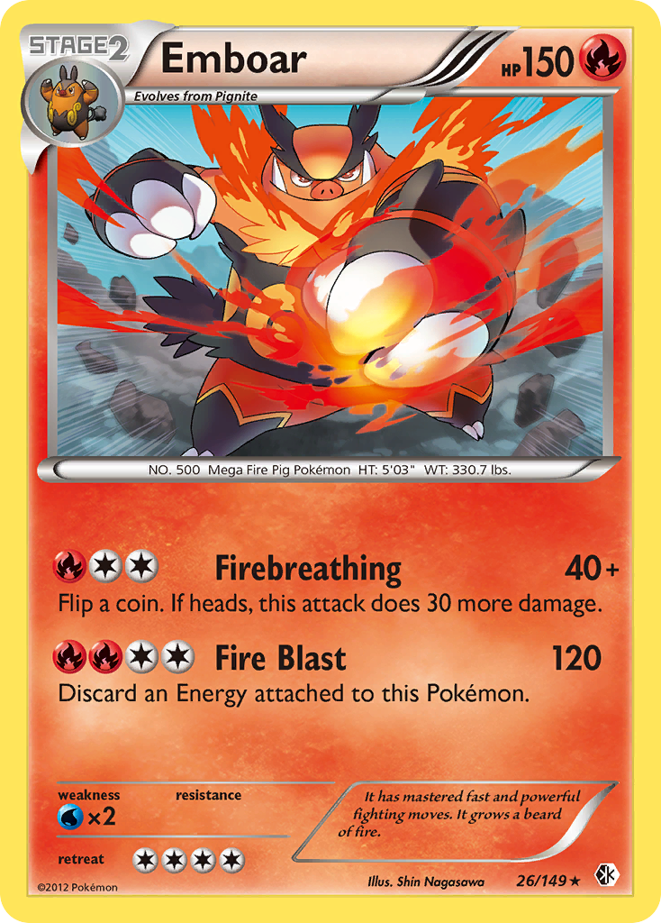 Emboar (26/149) [Black & White: Boundaries Crossed] | Good Games Cannington
