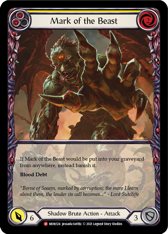 Mark of the Beast [MON124-EA] 1st Edition Rainbow Foil | Good Games Cannington