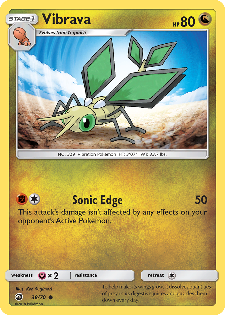 Vibrava (38/70) [Sun & Moon: Dragon Majesty] | Good Games Cannington