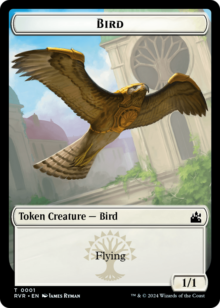 Bird // Rhino Double-Sided Token [Ravnica Remastered Tokens] | Good Games Cannington