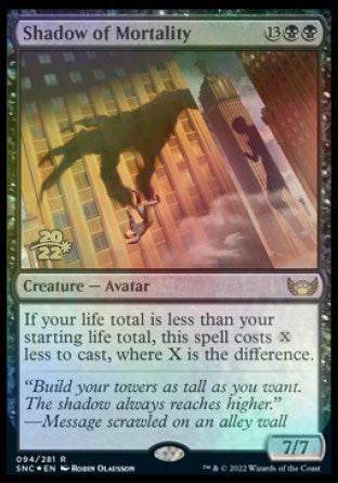 Shadow of Mortality [Streets of New Capenna Prerelease Promos] | Good Games Cannington