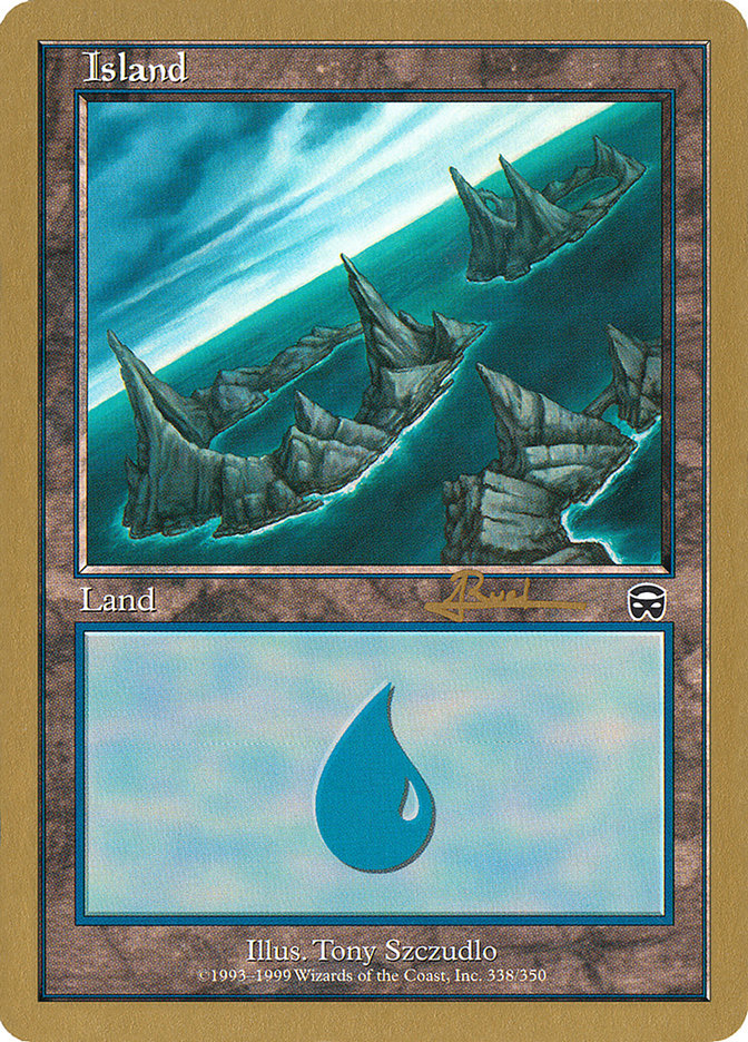 Island (ar338) (Antoine Ruel) [World Championship Decks 2001] | Good Games Cannington