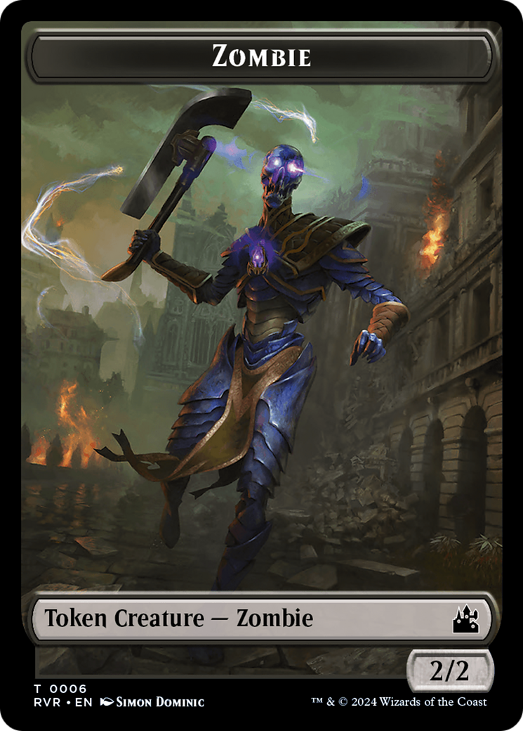 Saproling // Zombie Double-Sided Token [Ravnica Remastered Tokens] | Good Games Cannington