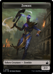 Saproling // Zombie Double-Sided Token [Ravnica Remastered Tokens] | Good Games Cannington