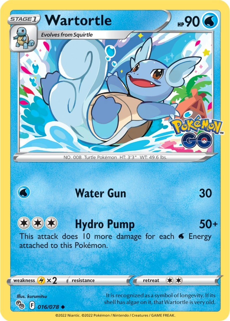 Wartortle (016/078) [Pokémon GO] | Good Games Cannington