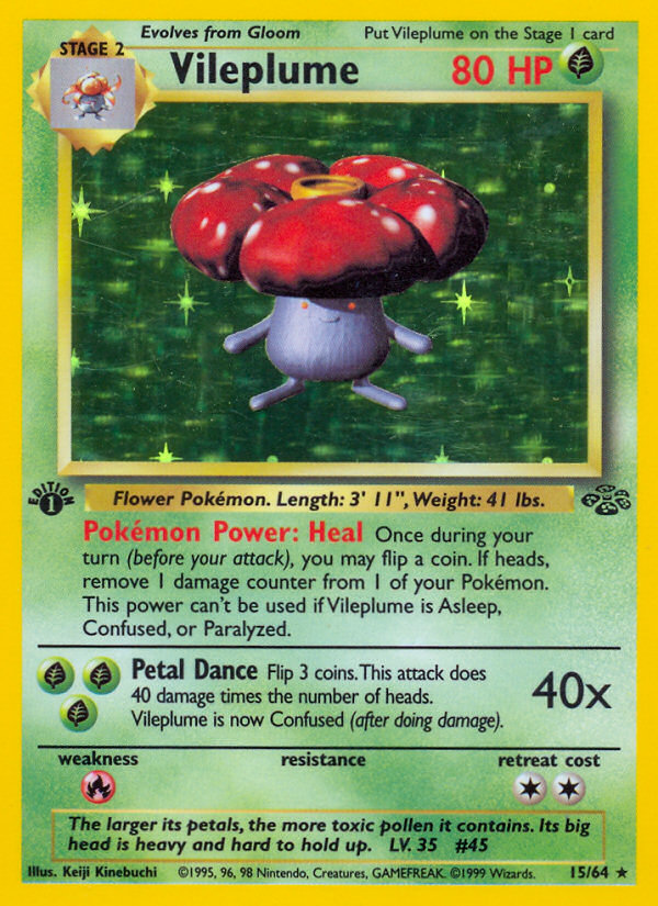 Vileplume (15/64) [Jungle 1st Edition] | Good Games Cannington