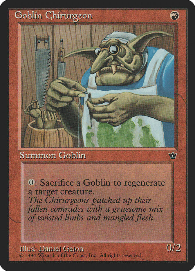 Goblin Chirurgeon (Daniel Gelon) [Fallen Empires] | Good Games Cannington