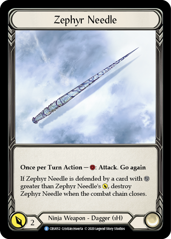 Zephyr Needle [CRU052] 1st Edition Cold Foil | Good Games Cannington