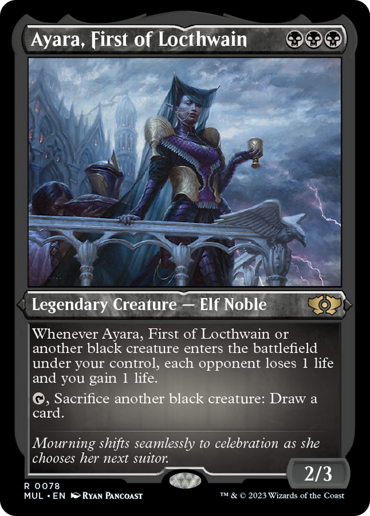 Ayara, First of Locthwain (Foil Etched) [Multiverse Legends] | Good Games Cannington