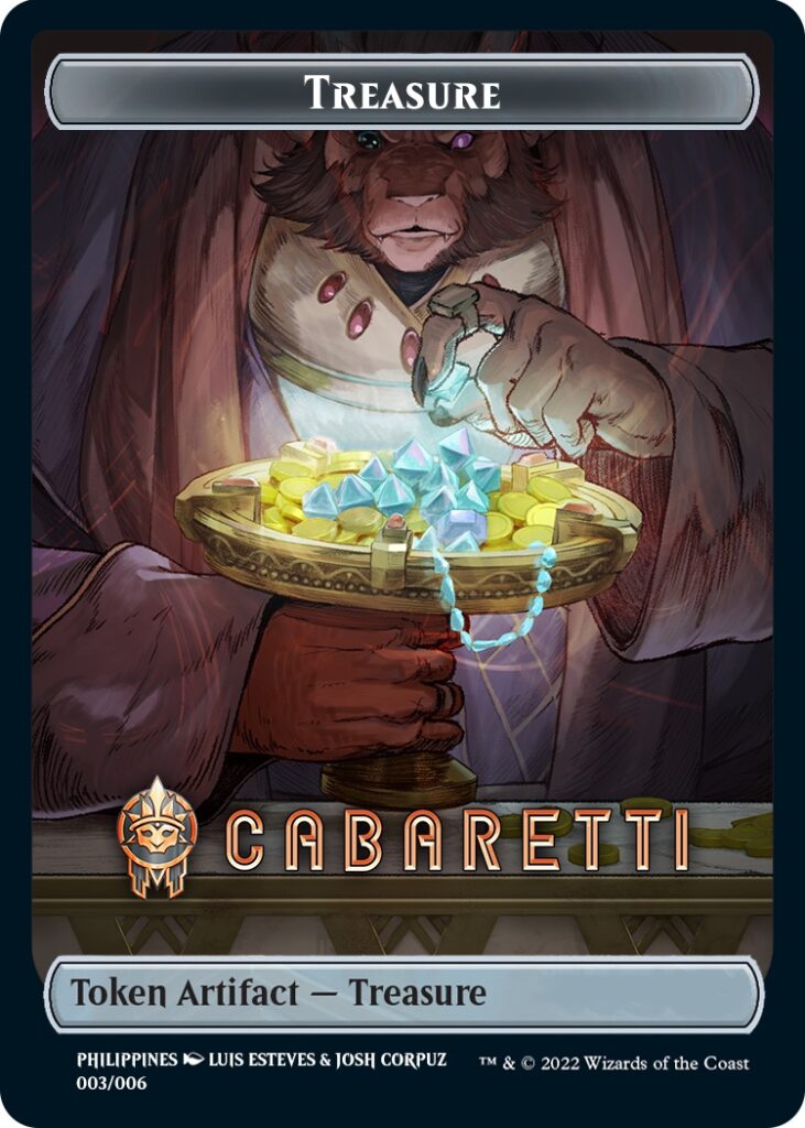Treasure Token (Cabaretti) (Southeast Asia Artists) [Streets of New Capenna Tokens] | Good Games Cannington