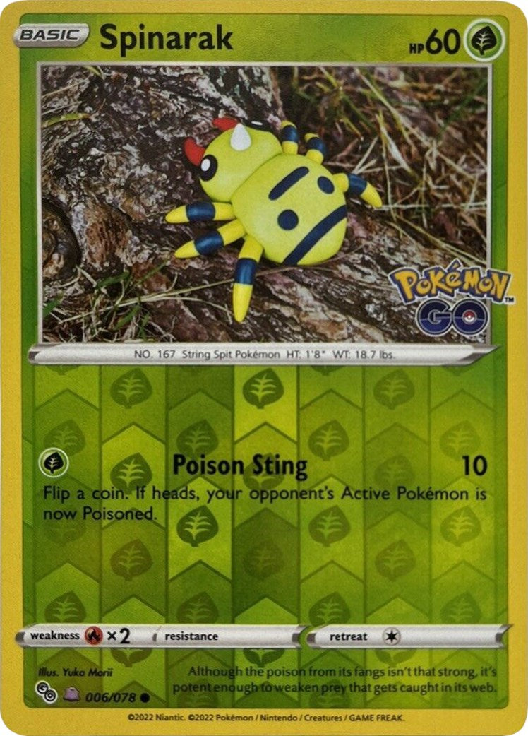 Spinarak (Peelable Ditto) (006/078) [Pokémon GO] | Good Games Cannington