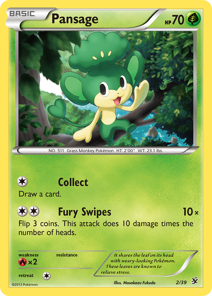 Pansage (2/39) [XY: Kalos Starter Set] | Good Games Cannington