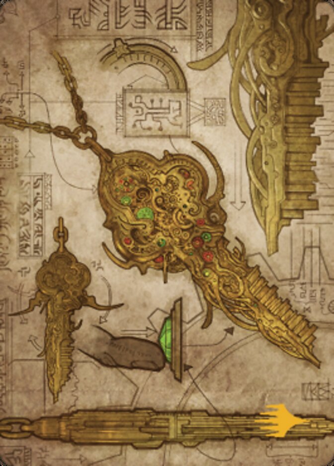 Key to the City Art Card (Gold-Stamped Planeswalker Symbol) [The Brothers' War Art Series] | Good Games Cannington