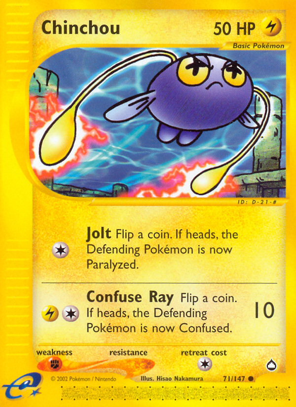 Chinchou (71/147) [Aquapolis] | Good Games Cannington