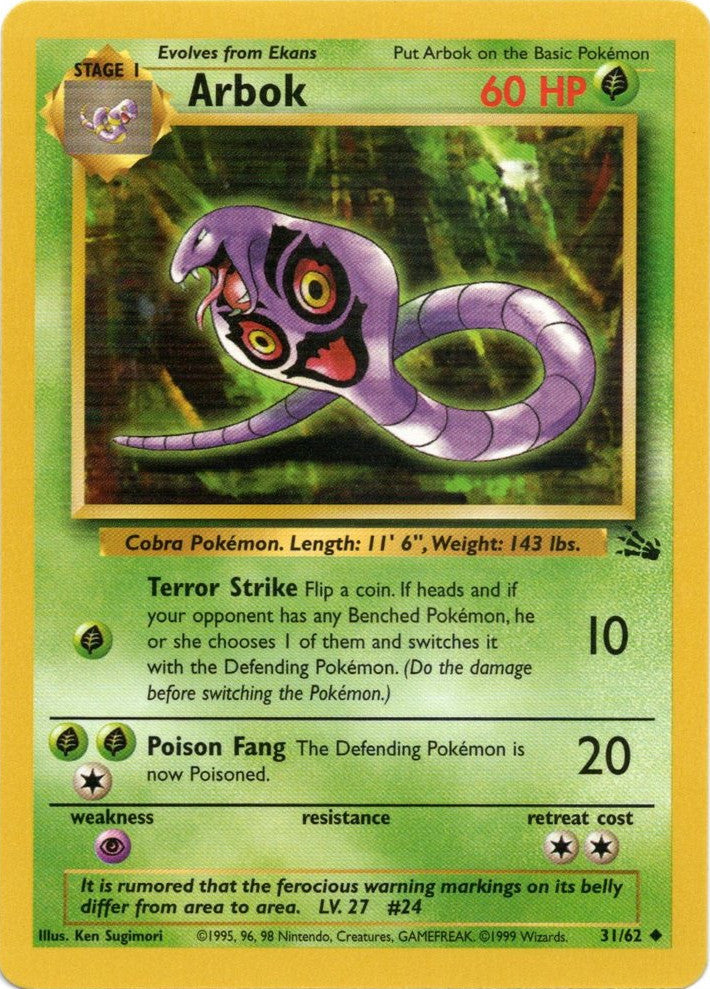 Arbok (31/62) [Fossil Unlimited] | Good Games Cannington