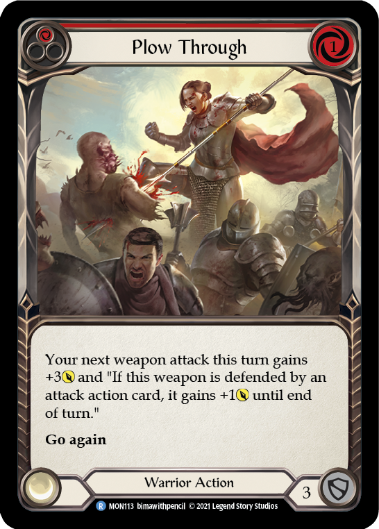 Plow Through (Red) [MON113] 1st Edition Normal | Good Games Cannington