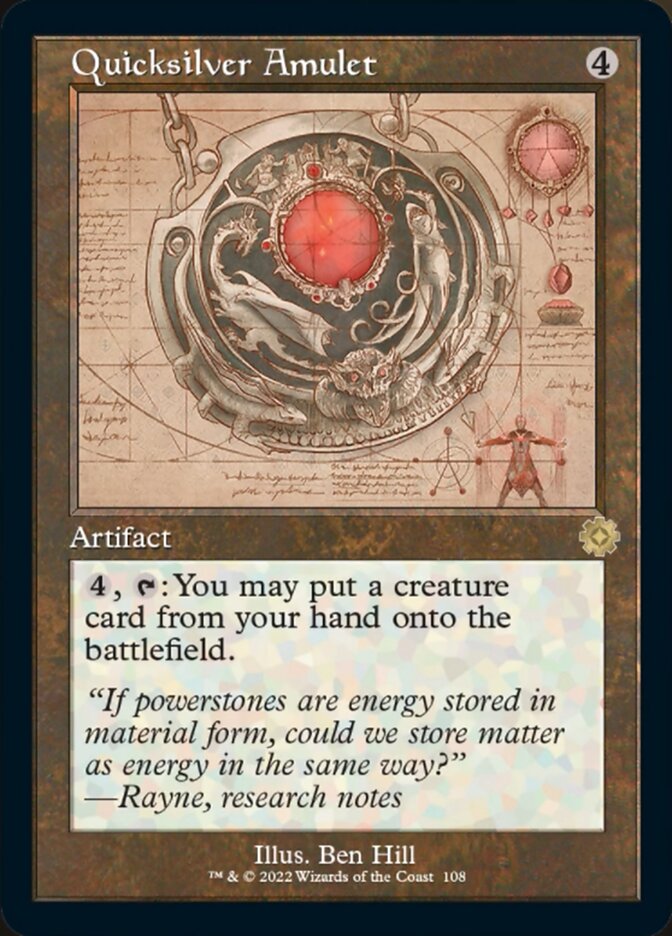 Quicksilver Amulet (Retro Schematic) [The Brothers' War Retro Artifacts] | Good Games Cannington