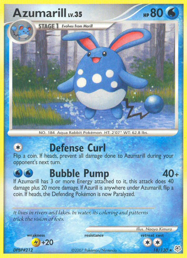 Azumarill (18/130) [Diamond & Pearl: Base Set] | Good Games Cannington