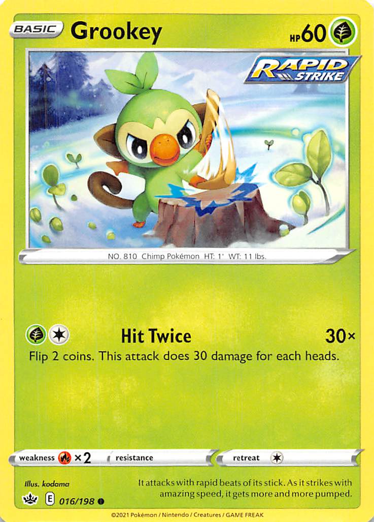 Grookey (016/198) [Sword & Shield: Chilling Reign] | Good Games Cannington