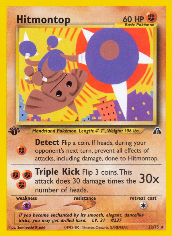 Hitmontop (22/75) [Neo Discovery 1st Edition] | Good Games Cannington