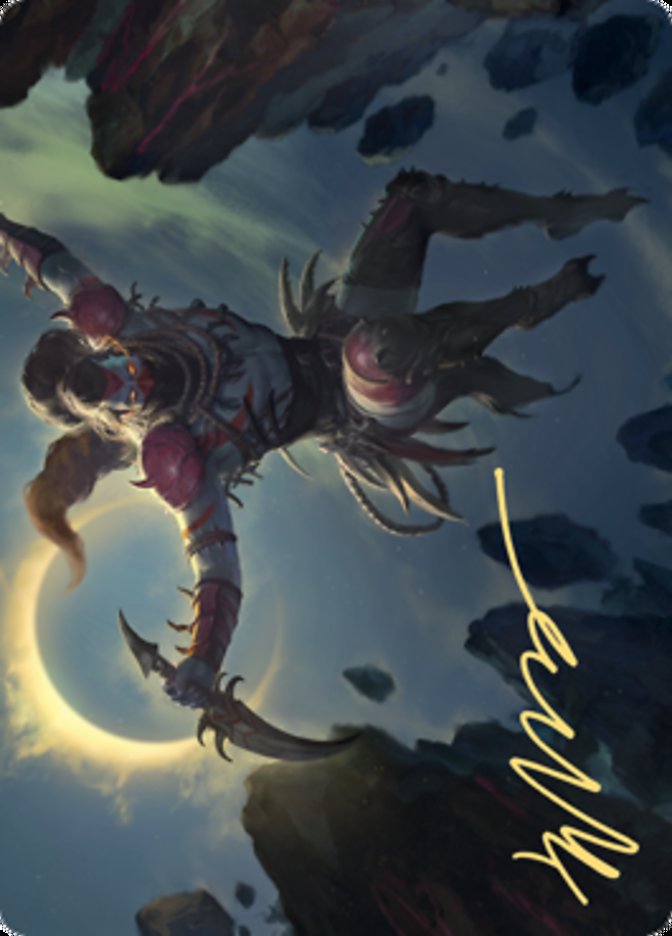Nighthawk Scavenger Art Card (Gold-Stamped Signature) [Zendikar Rising Art Series] | Good Games Cannington