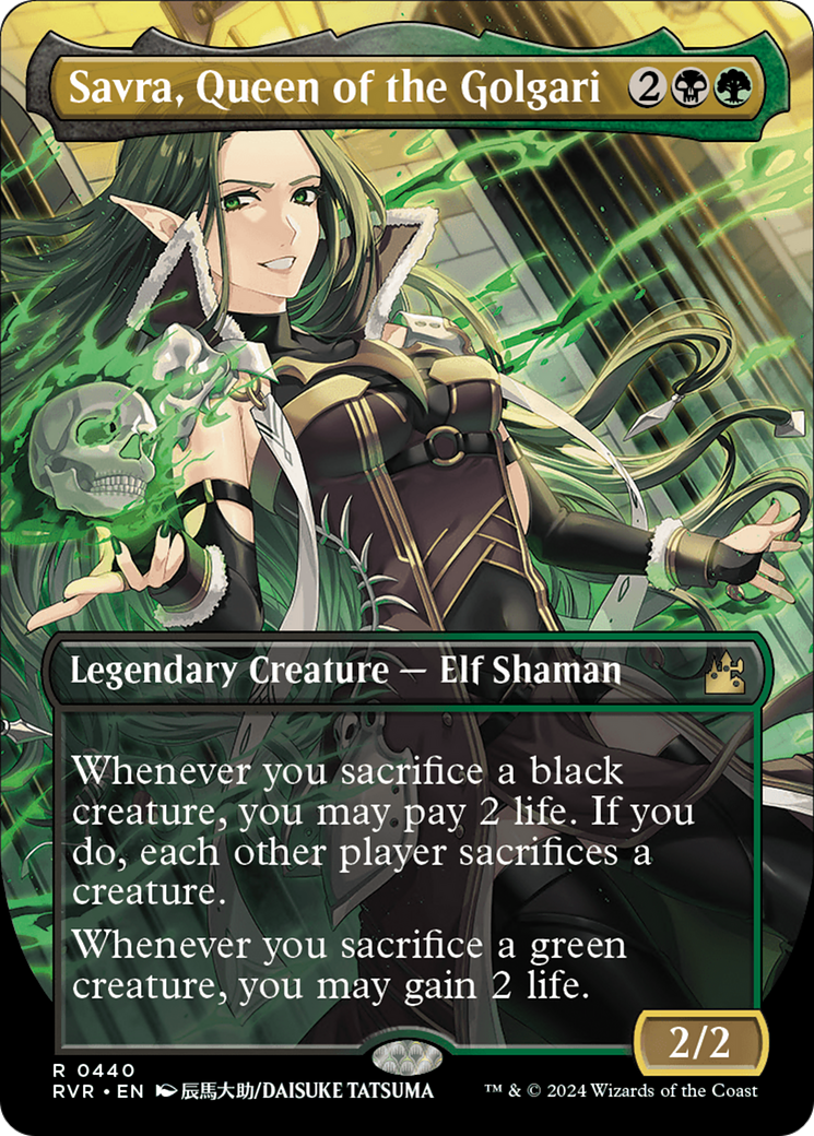 Savra, Queen of the Golgari (Anime Borderless) [Ravnica Remastered] | Good Games Cannington