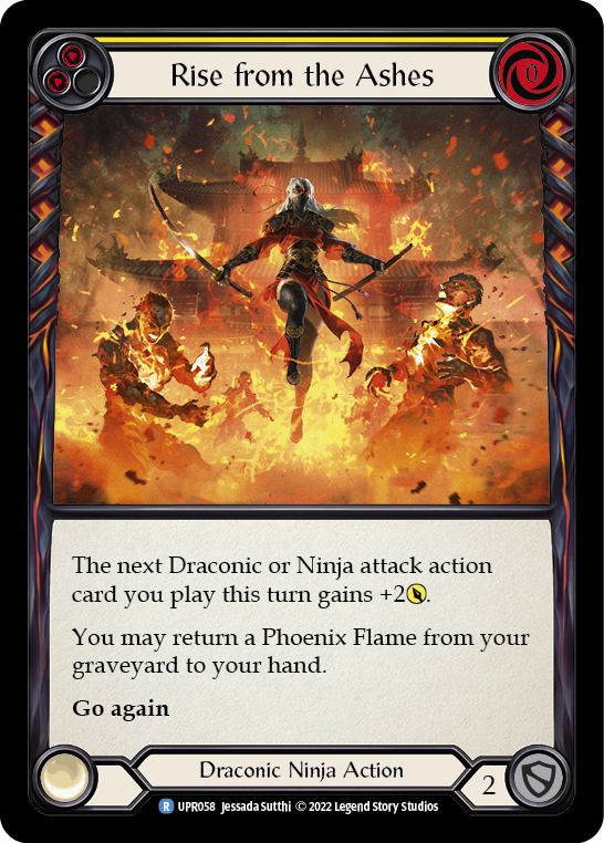 Rise from the Ashes (Yellow) [UPR058] (Uprising)  Rainbow Foil | Good Games Cannington