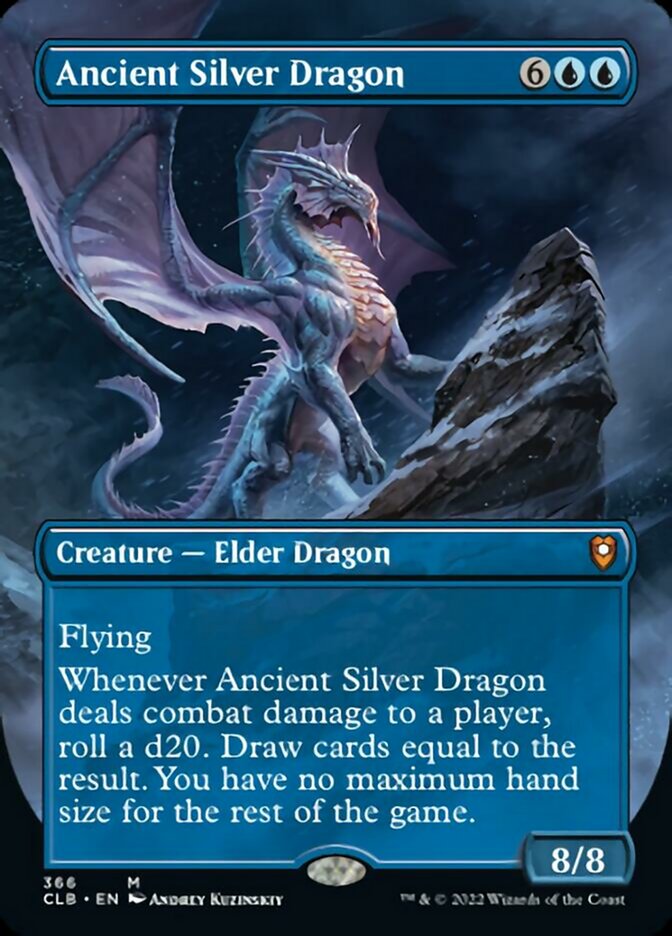 Ancient Silver Dragon (Borderless Alternate Art) [Commander Legends: Battle for Baldur's Gate] | Good Games Cannington