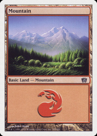 Mountain (343) [Eighth Edition] | Good Games Cannington