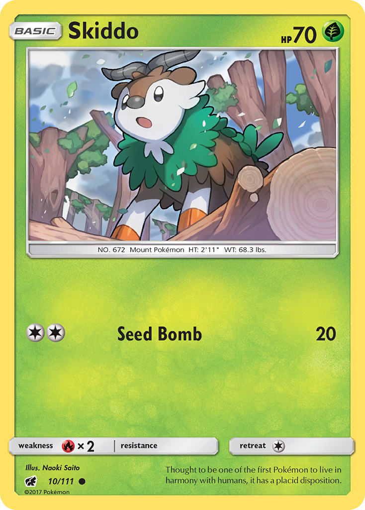 Skiddo (10/111) [Sun & Moon: Crimson Invasion] | Good Games Cannington